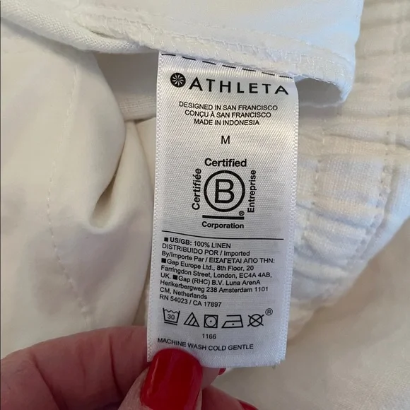 Athleta Linen High Rise Ankle Pants - Picture 8 of 9